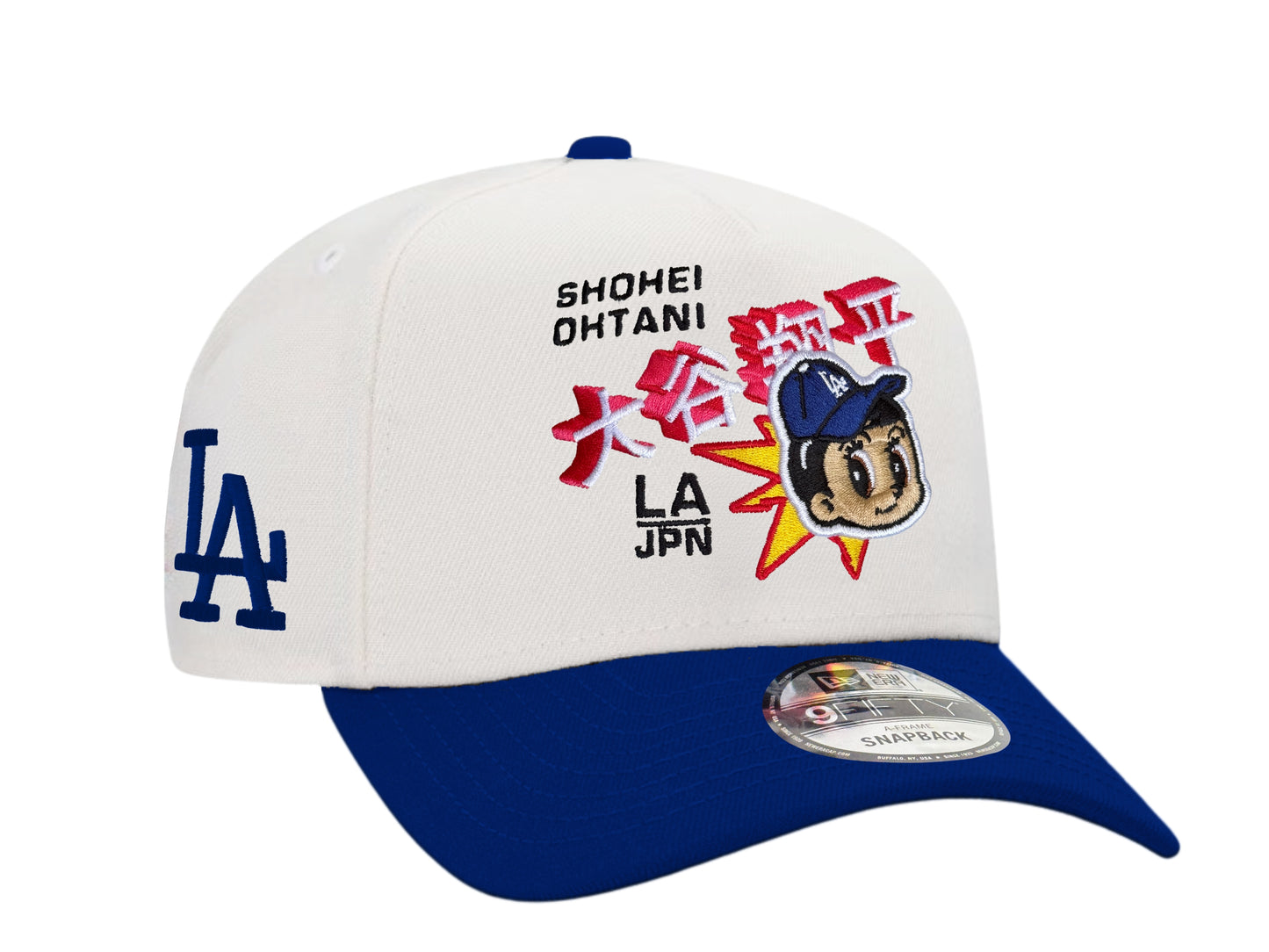 Gorra Dodgers de Los รngeles โOhtani Cartoon LA/JAPโ
