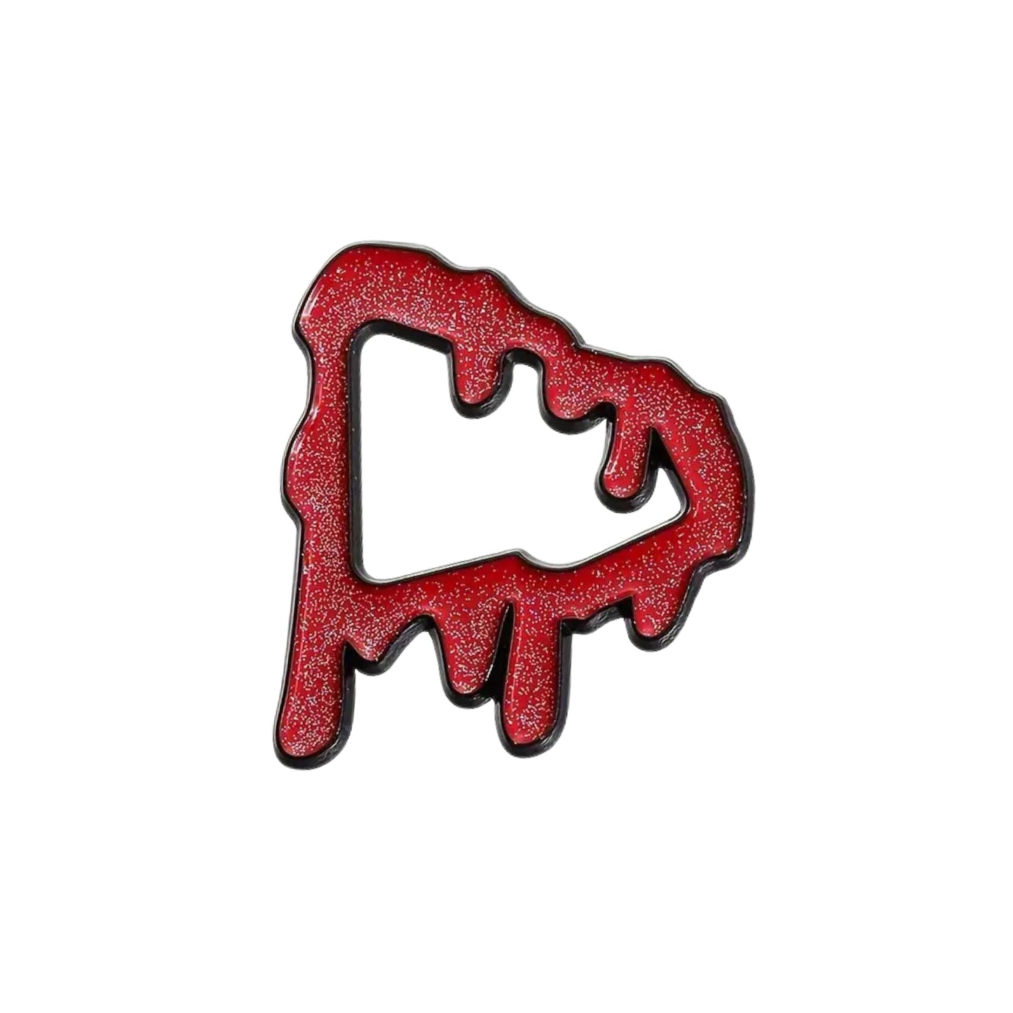 Pin metรกlico โGlossy Melted Redโ